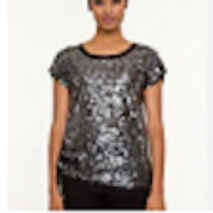Sequin Rushed Top